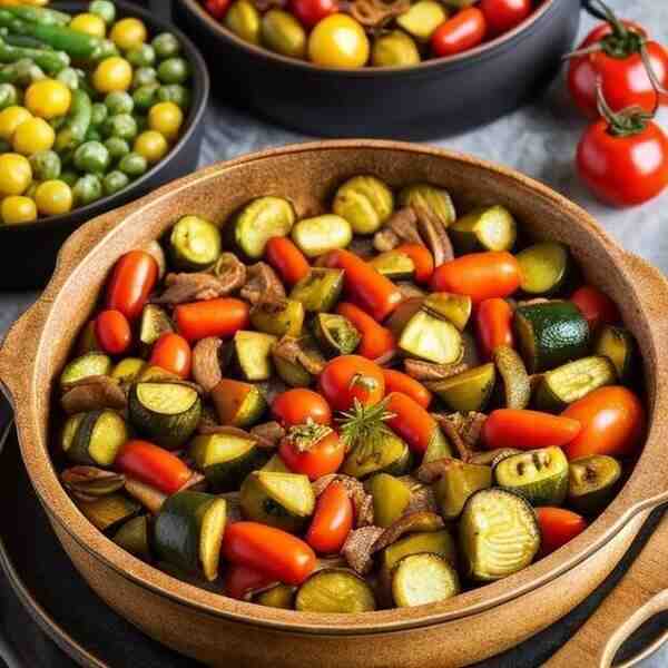 Запечённые овощи Мясо отдыхает